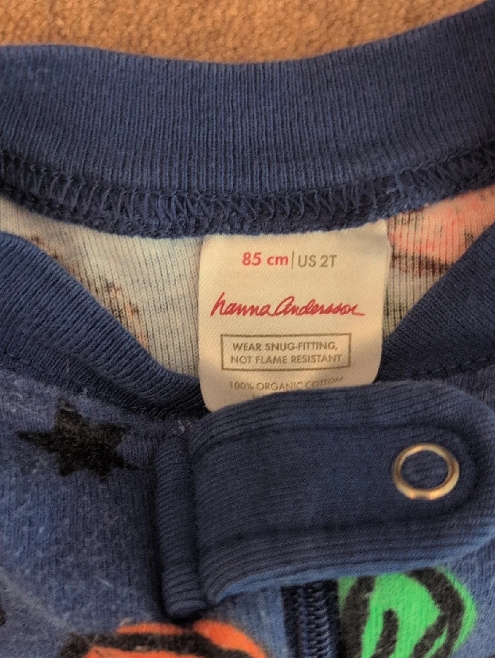 Hanna Andersson 2T Planet Zip Onesie